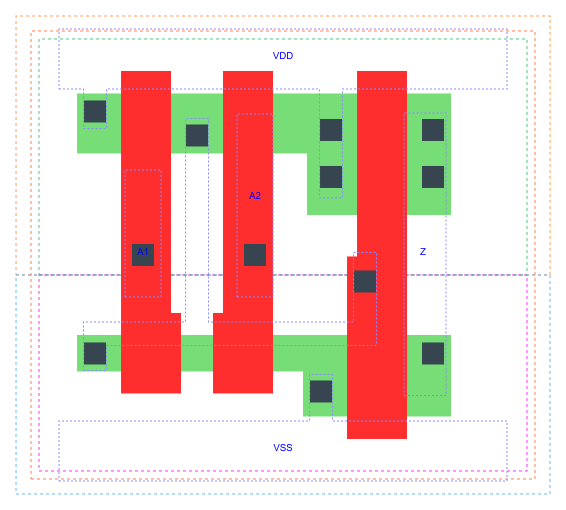 gf180mcu_fd_sc_mcu7t5v0__and2_1 layout