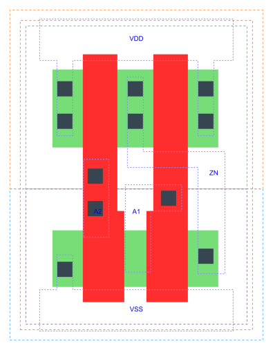 gf180mcu_fd_sc_mcu7t5v0__nand2_1 layout